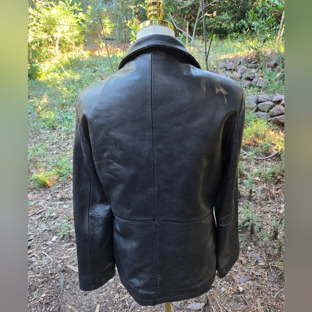 Adler Collection Classic Black Leather Women's Jacket Size Medium - Picture 2 of 9